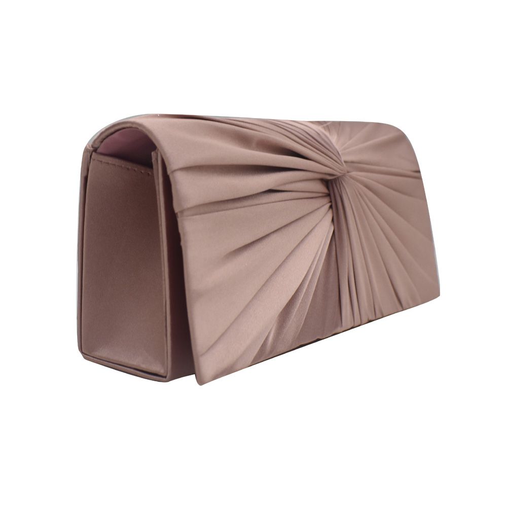 Roze Envelop avondtas met twist sluitklep, zijaanzicht