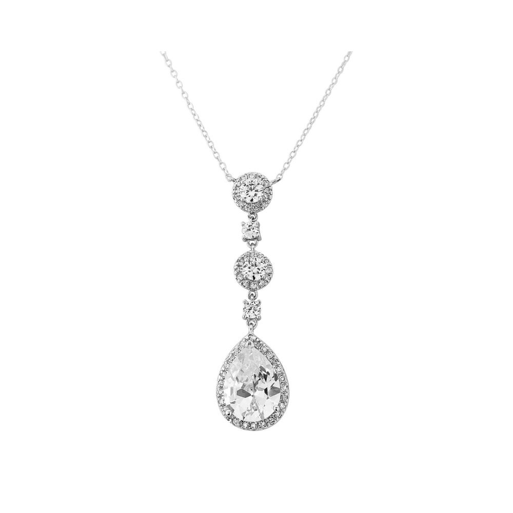 Tijdloze ketting met Zirkonia versierde hanger