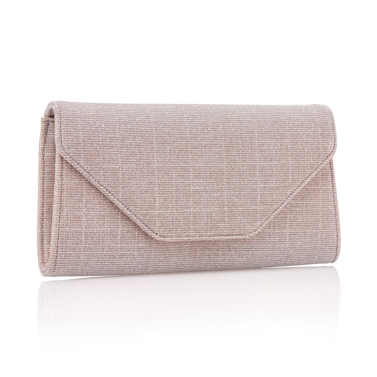 Enveloptasje in metallic rose-goudkleur