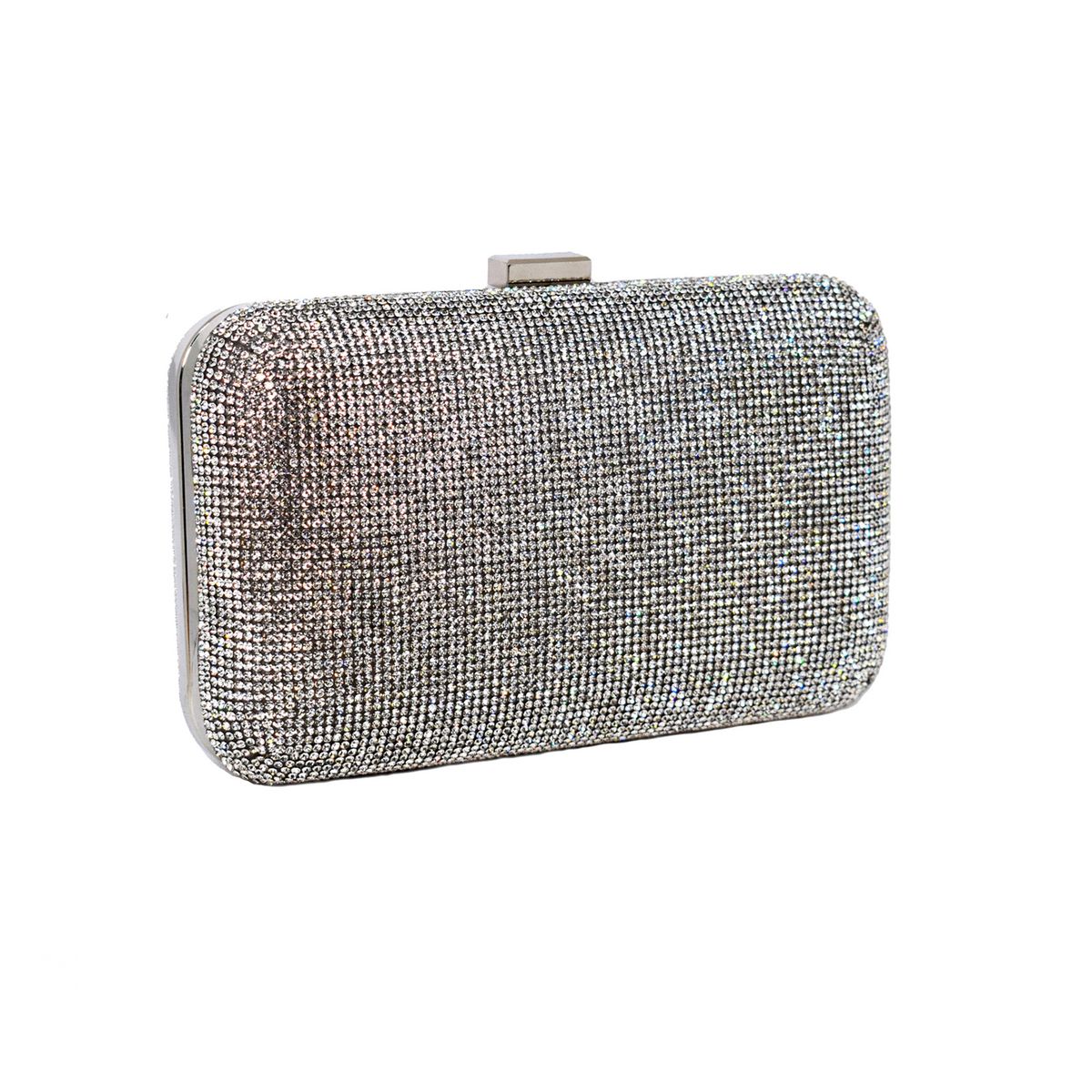 Glitter clutch met schitterende kristallen