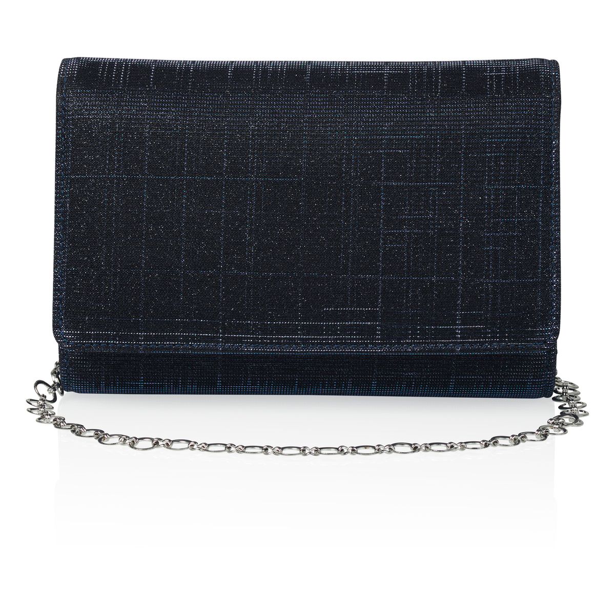 Navyblauwe compacte clutch met halve envelop klep