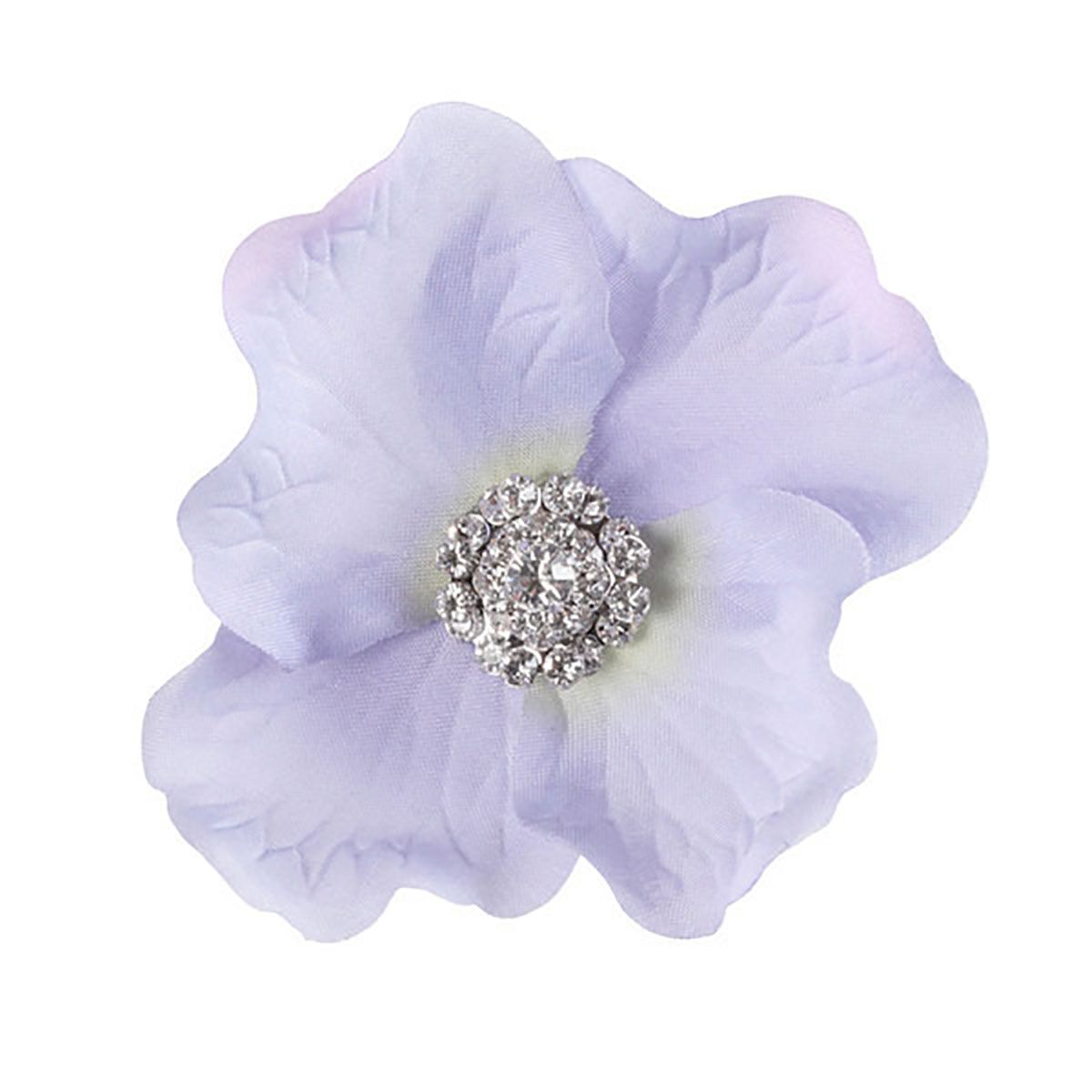 Lila bloem met swarovski steentjes voor in je bruidskapsel