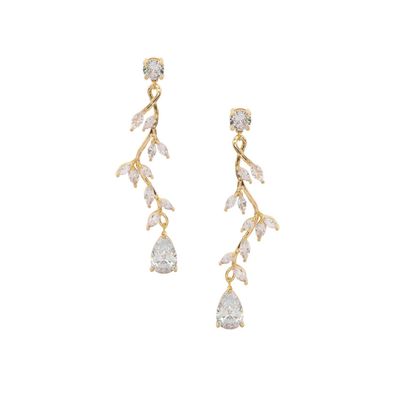 Marquise oorbellen in takjes ontwerp met zirkonia