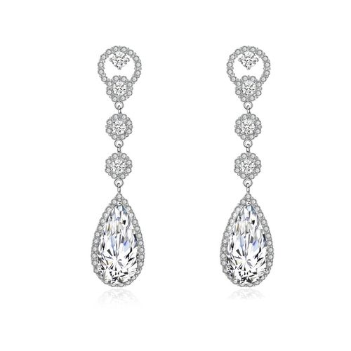 Statement oorbellen met verschillende vormen strass diamanten