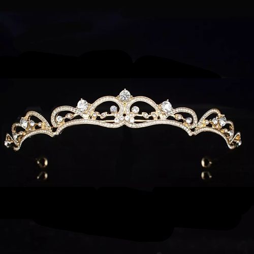 Kristallen tiara met Zirkonia steentjes