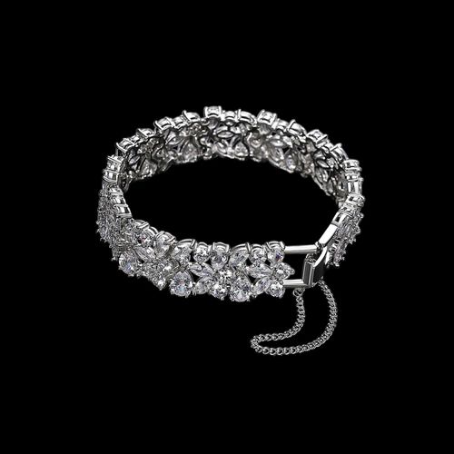 Vorstelijk armband met geschakelde Zirkonia kristallen