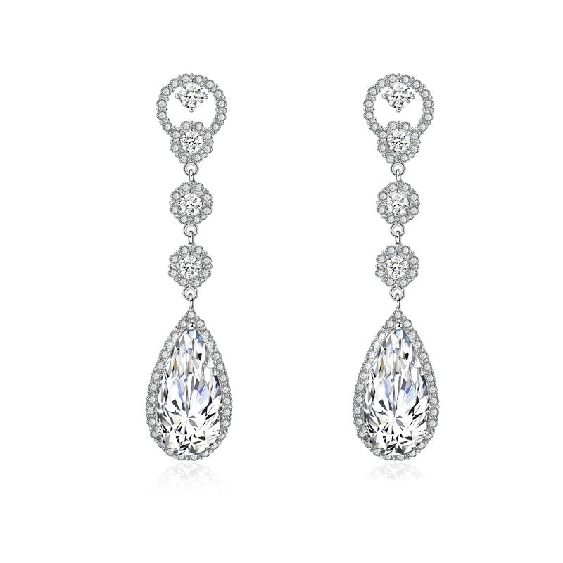 Statement oorbellen met verschillende vormen strass diamanten