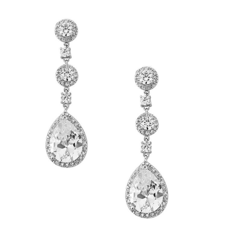 Statement oorbellen met verschillende vormen strass diamanten