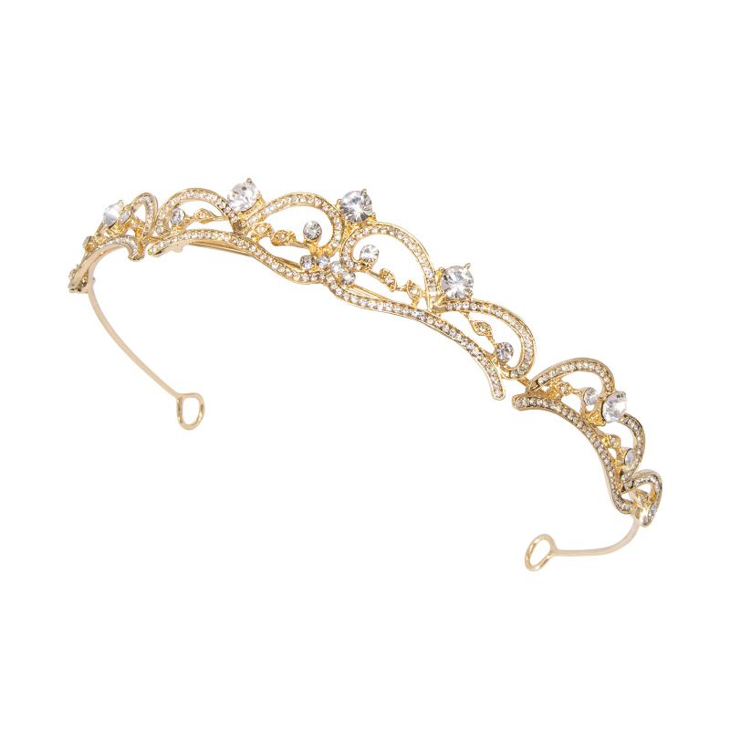 Kristallen tiara met Zirkonia steentjes