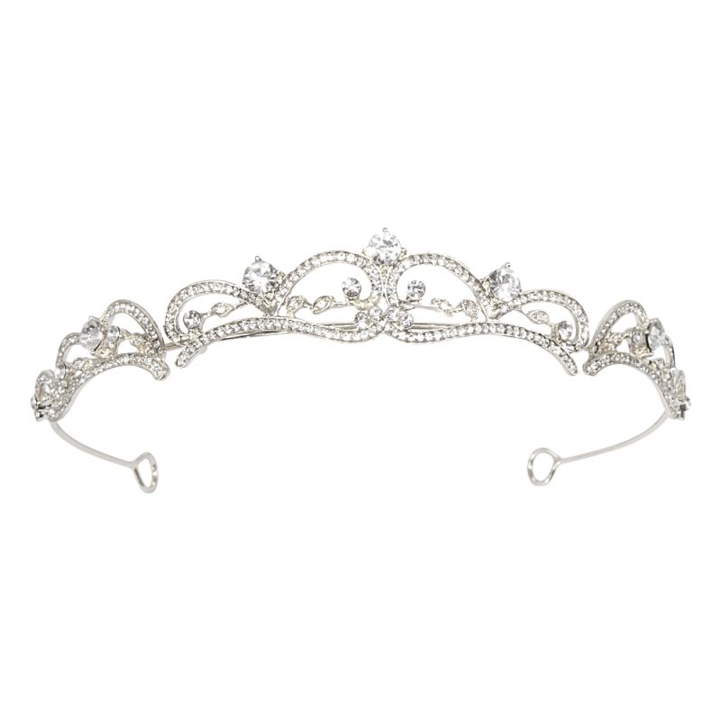 Schitterende tiara met Zirkonia kristallen
