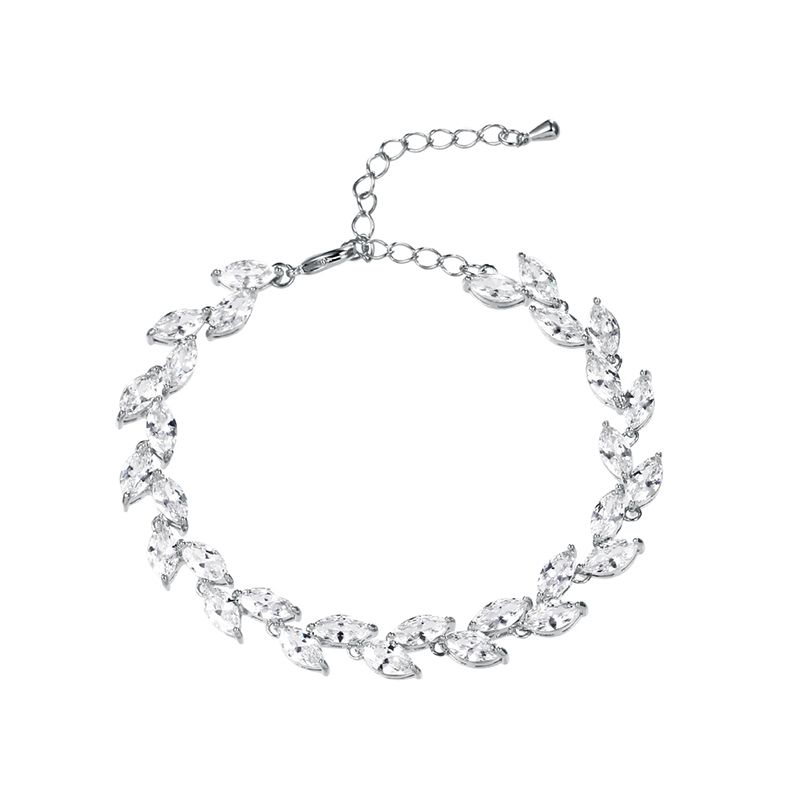 Armband kristallen in kleine bladvorm voor een romantische touch