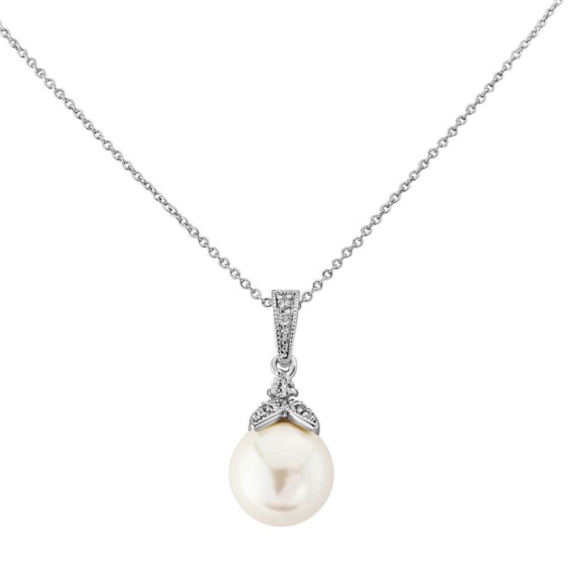 Ketting met parel hanger in klassiek ontwerp