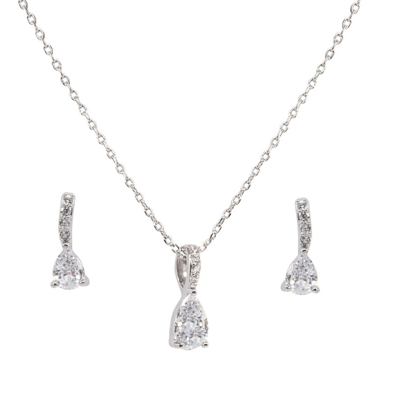 Sieraden set met cubic zirkonia strass